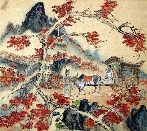 山行翻译一句一译 山行翻译一句一译的图库