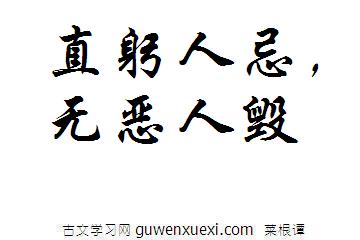 直躬人忌,无恶人毁《菜根谭》名句翻译译文及赏析评语 直躬人忌,无恶人毁《菜根谭》名句翻译译文及赏析评语
