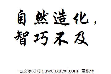 自然造化,智巧不及 自然造化,智巧不及